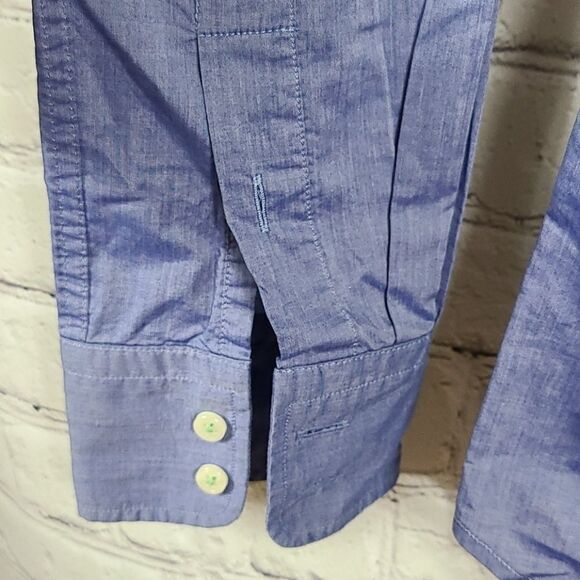 Peter Millar 👑 Blue British Luxurious Dress Shirt Long Sleeve Button Down - Picture 3 of 7